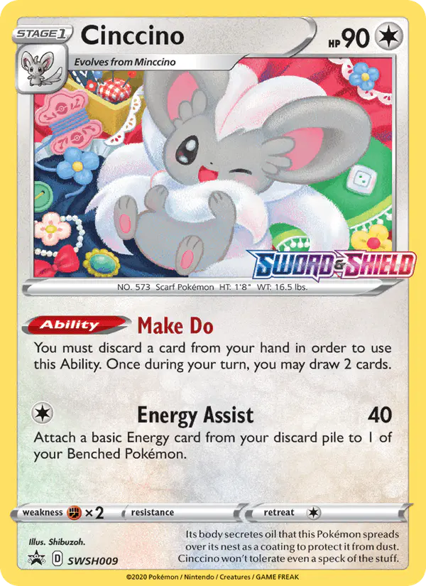 Carta Cinccino SWSH009 de SWSH Black Star Promos