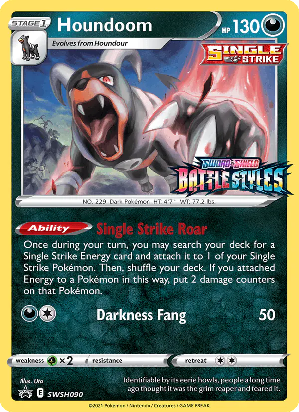 Carta Houndoom SWSH090 de SWSH Black Star Promos
