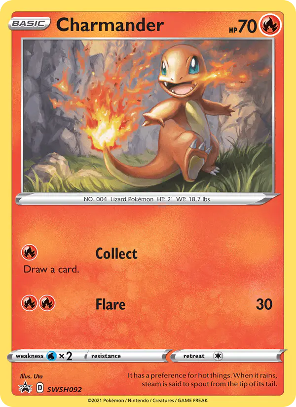 Carta Charmander SWSH092 de SWSH Black Star Promos