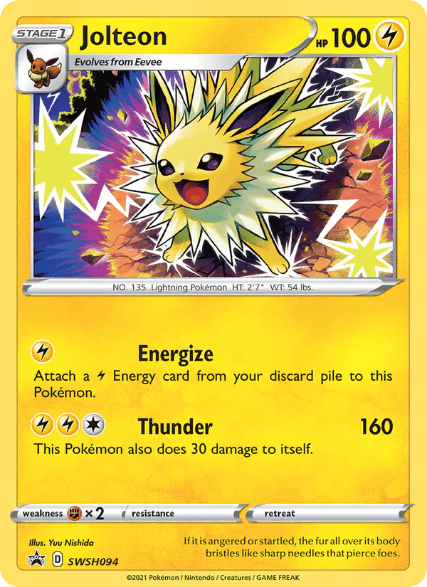 Carta Jolteon SWSH094 de SWSH Black Star Promos