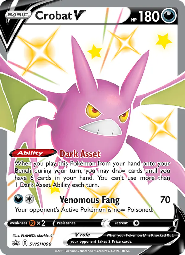 Carta Crobat V SWSH098 de SWSH Black Star Promos