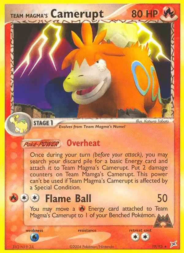 Carta Team Magma's Camerupt 19/95 de Team Magma vs Team Aqua