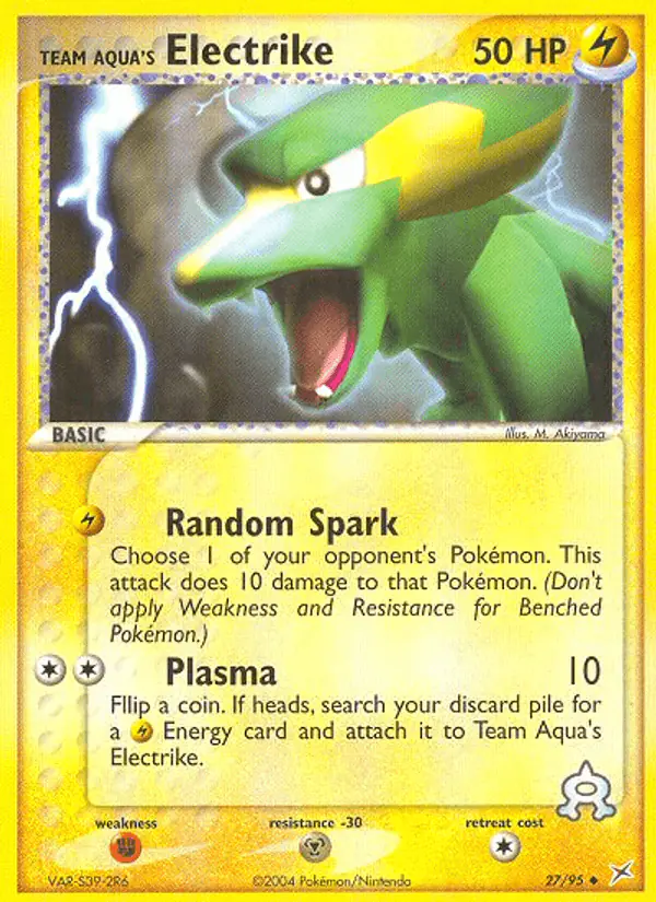 Carta Team Aqua's Electrike 27/95 de Team Magma vs Team Aqua
