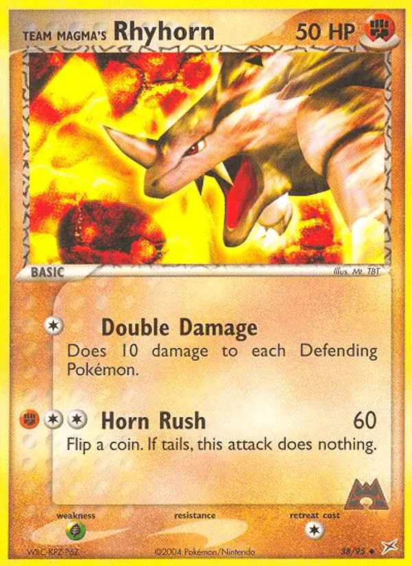 Carta Team Magma's Rhyhorn 38/95 de Team Magma vs Team Aqua