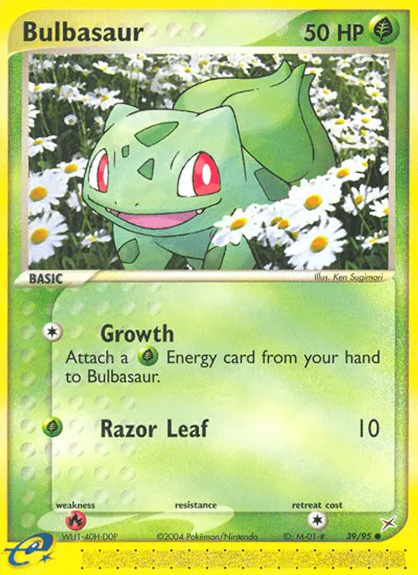 Carta Bulbasaur 39/95 de Team Magma vs Team Aqua
