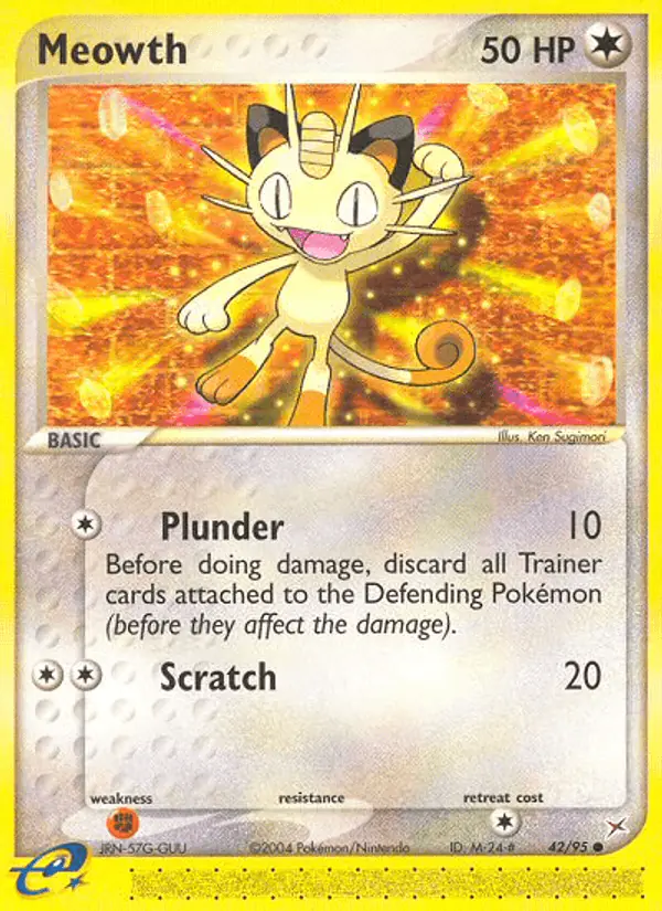 Carta Meowth 42/95 de Team Magma vs Team Aqua