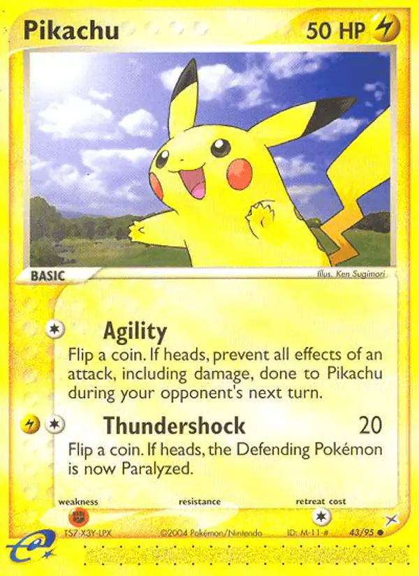 Carta Pikachu 43/95 de Team Magma vs Team Aqua