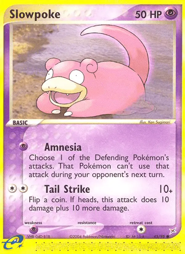 Carta Slowpoke 45/95 de Team Magma vs Team Aqua