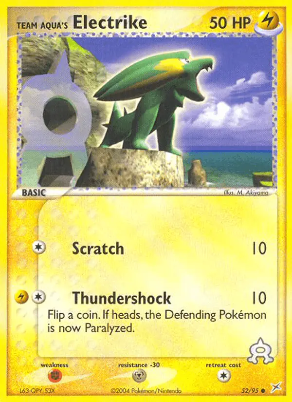 Carta Team Aqua's Electrike 52/95 de Team Magma vs Team Aqua
