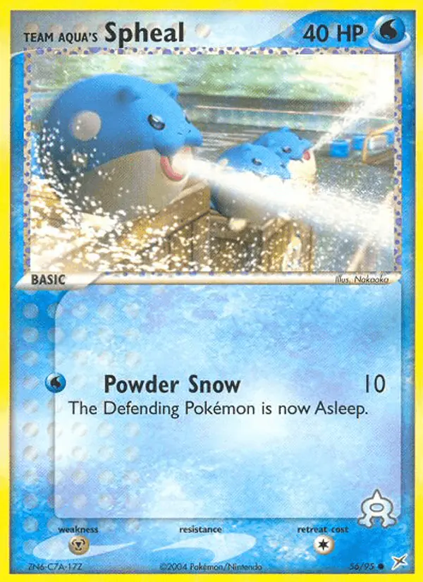 Carta Team Aqua's Spheal 56/95 de Team Magma vs Team Aqua