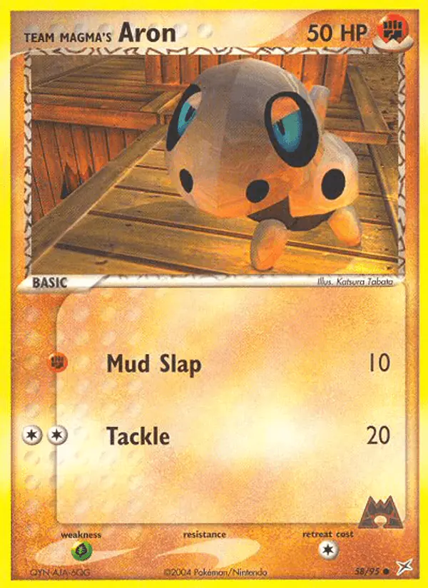 Carta Team Magma's Aron 58/95 de Team Magma vs Team Aqua