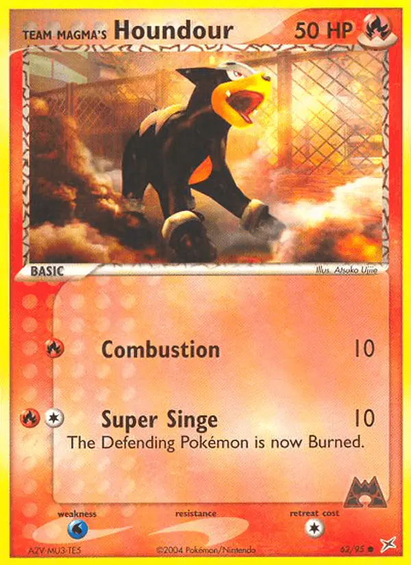 Carta Team Magma's Houndour 62/95 de Team Magma vs Team Aqua