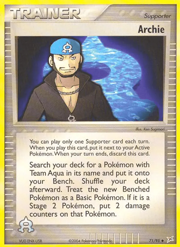Carta Archie 71/95 de Team Magma vs Team Aqua
