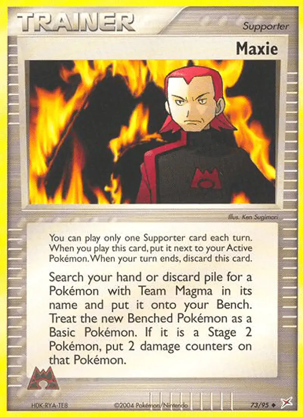 Carta Maxie 73/95 de Team Magma vs Team Aqua