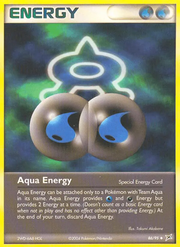 Carta Aqua Energy 86/95 de Team Magma vs Team Aqua