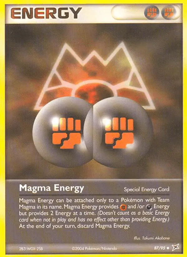 Carta Magma Energy 87/95 de Team Magma vs Team Aqua