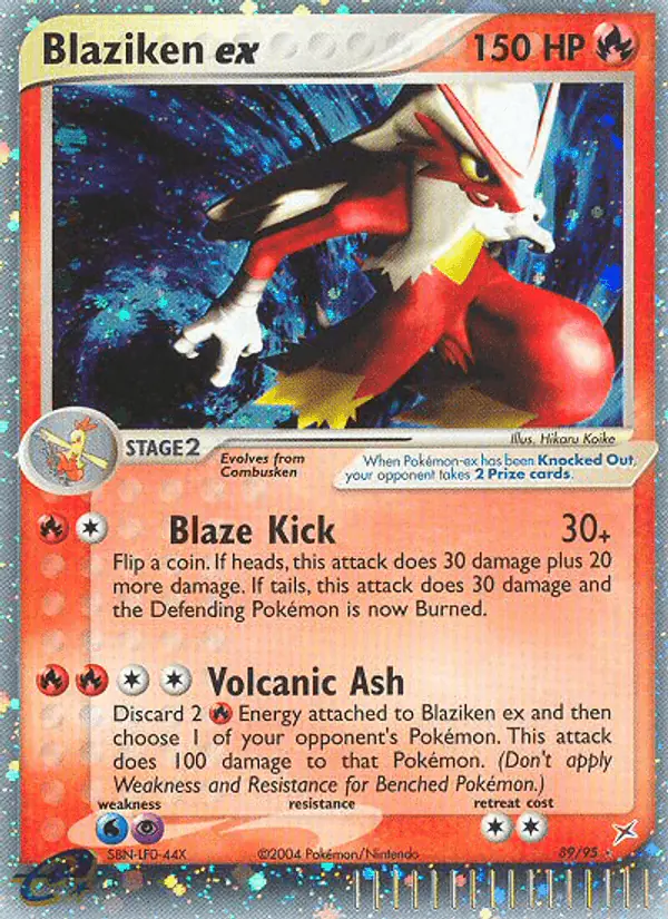 Carta Blaziken ex 89/95 de Team Magma vs Team Aqua