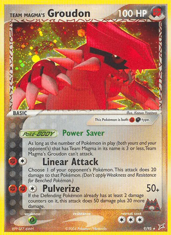 Carta Team Magma's Groudon 9/95 de Team Magma vs Team Aqua