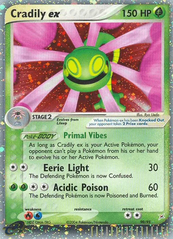 Carta Cradily ex 90/95 de Team Magma vs Team Aqua