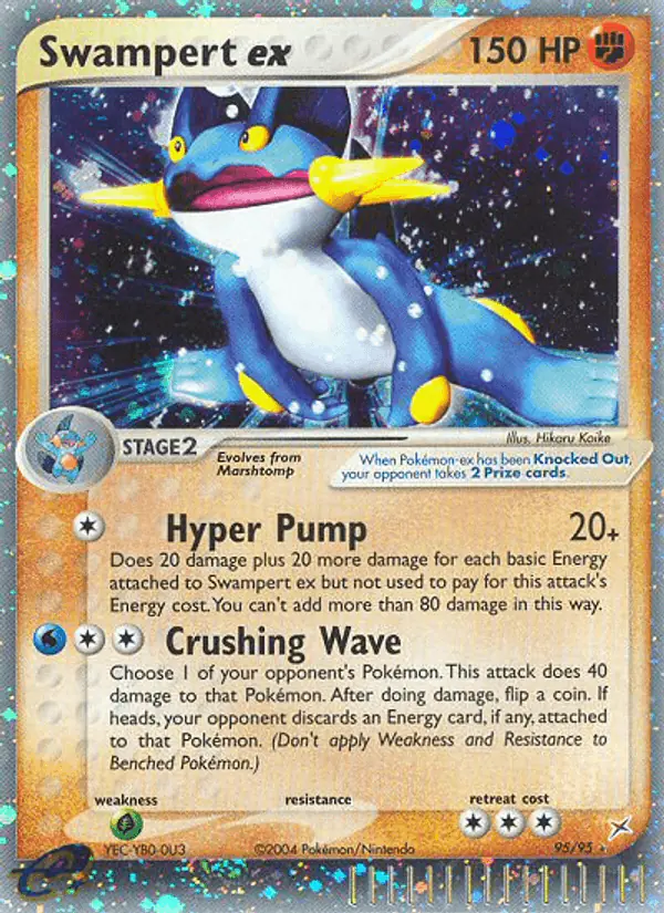 Carta Swampert ex 95/95 de Team Magma vs Team Aqua
