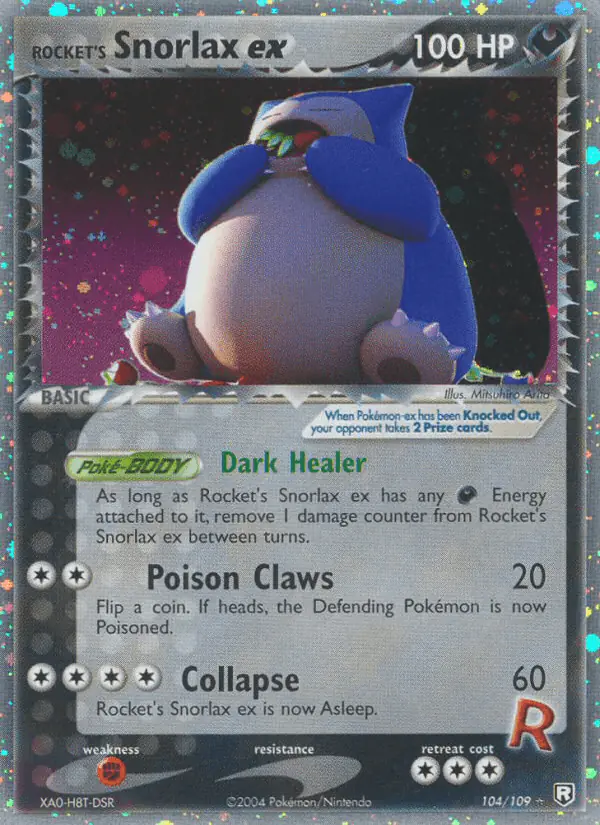 Carta Rocket's Snorlax ex 104/109 de Team Rocket Returns
