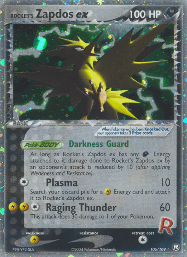 Carta Rocket's Zapdos ex 106/109 de Team Rocket Returns