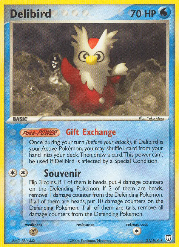 Carta Delibird 21/109 de Team Rocket Returns