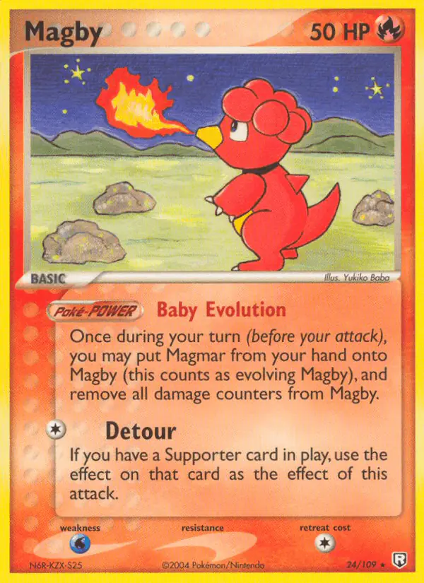 Carta Magby 24/109 de Team Rocket Returns