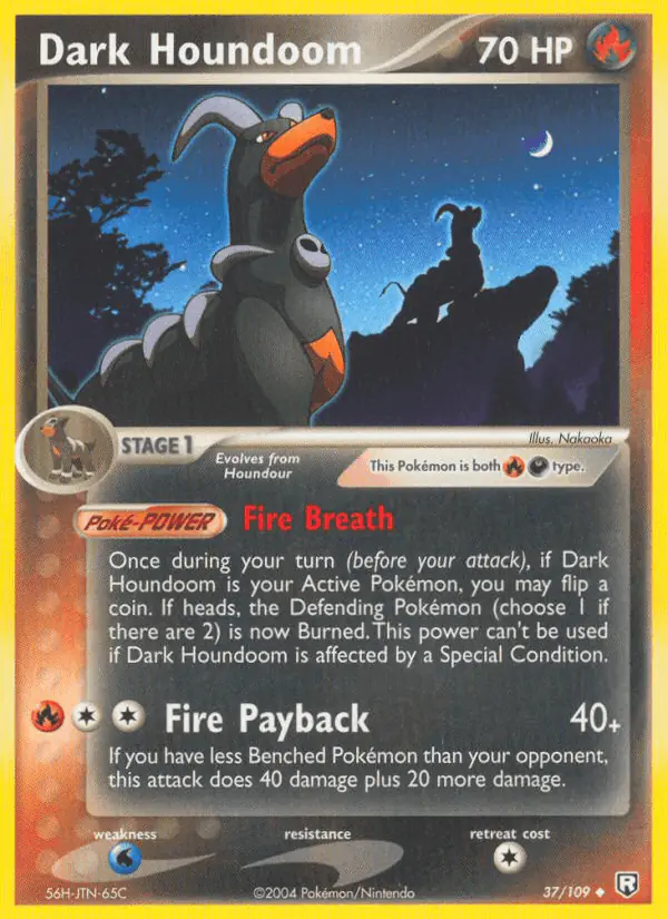 Carta Dark Houndoom 37/109 de Team Rocket Returns