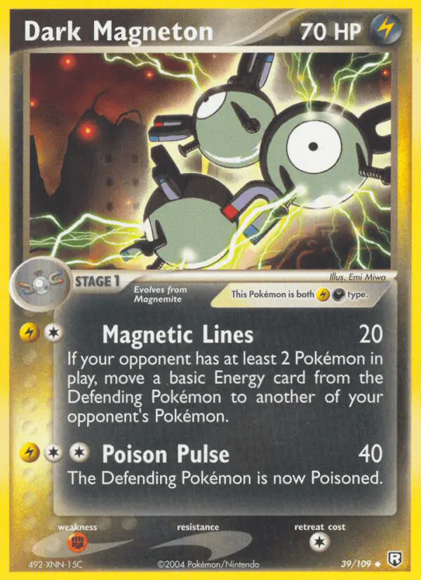 Carta Dark Magneton 39/109 de Team Rocket Returns