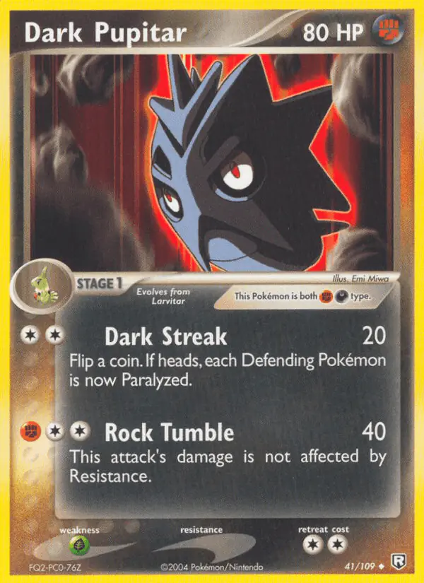 Carta Dark Pupitar 41/109 de Team Rocket Returns