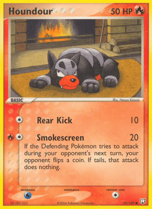 Carta Houndour 59/109 de Team Rocket Returns