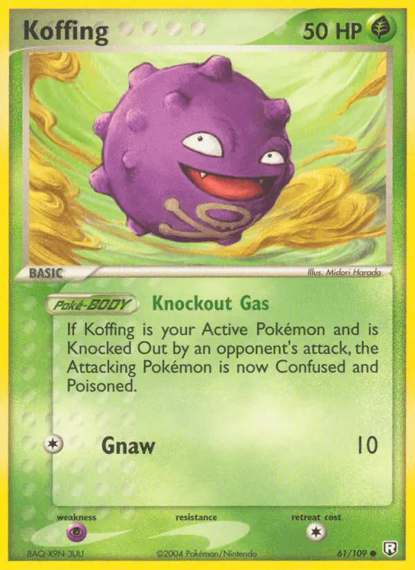 Carta Koffing 61/109 de Team Rocket Returns