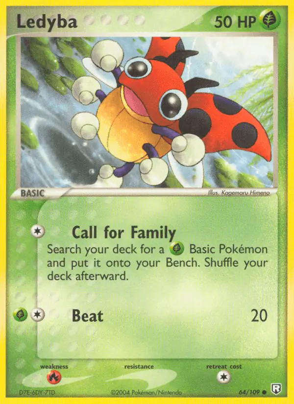 Carta Ledyba 64/109 de Team Rocket Returns