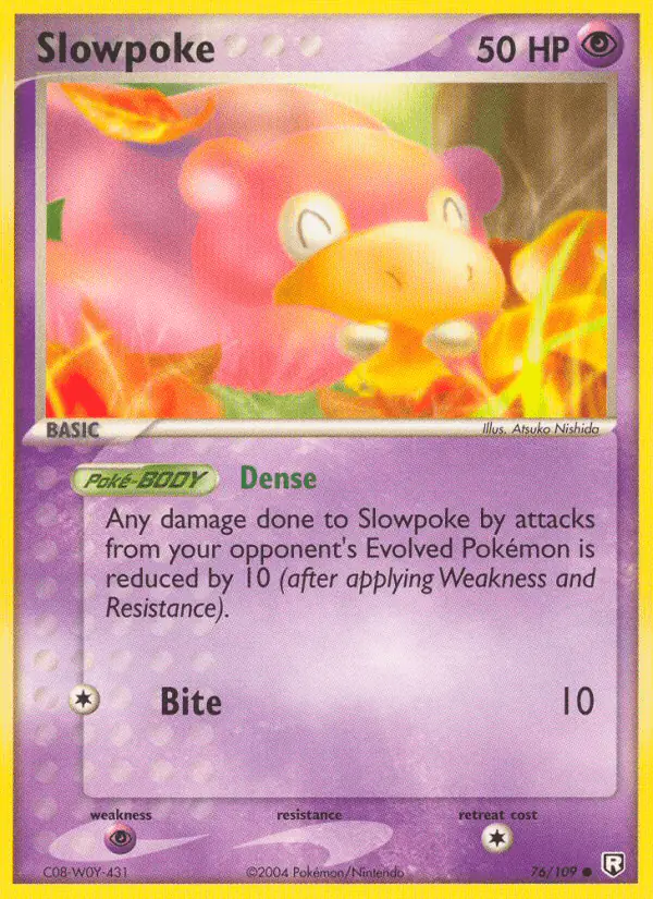 Carta Slowpoke 76/109 de Team Rocket Returns