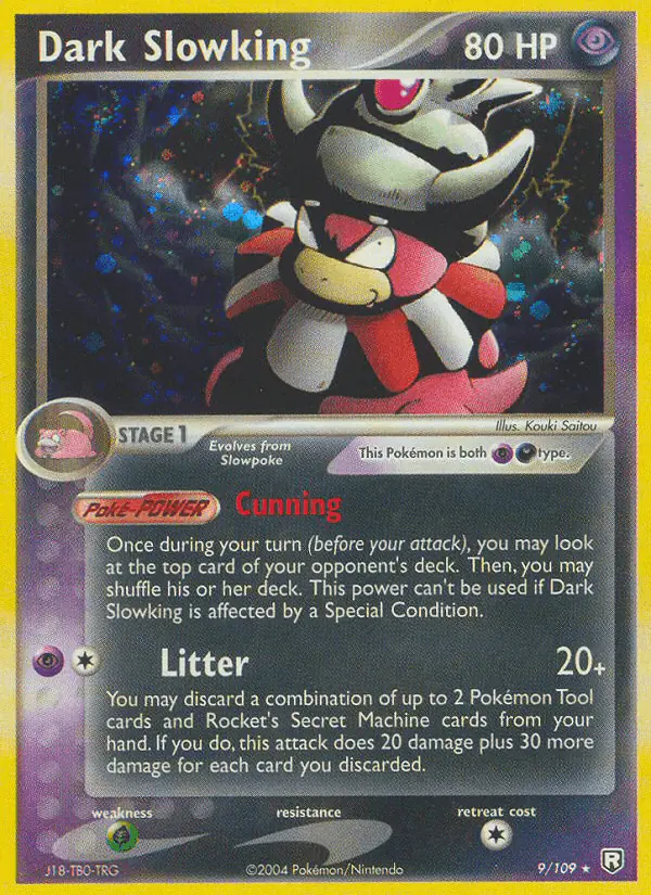 Carta Dark Slowking 9/109 de Team Rocket Returns