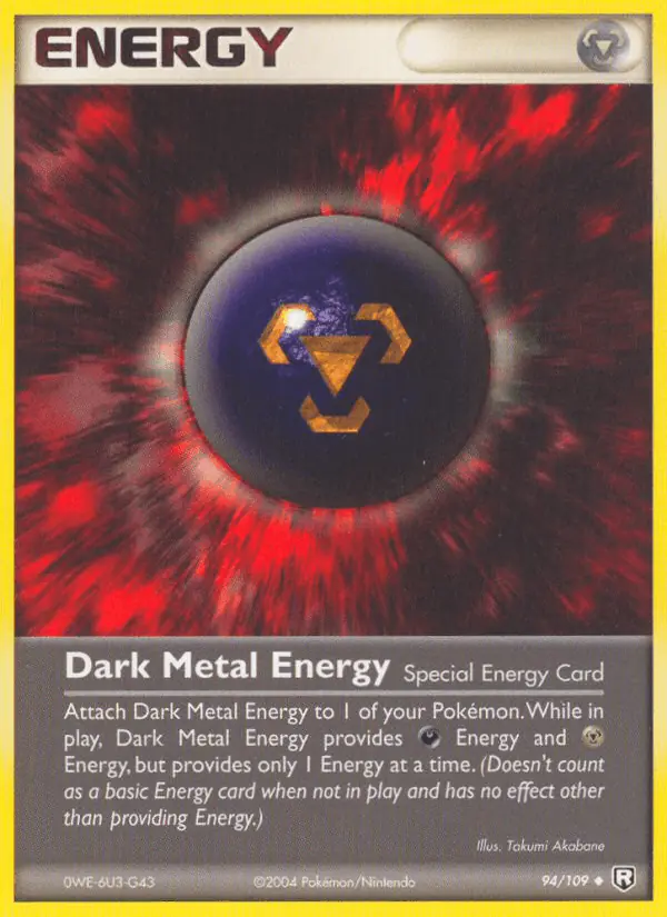 Carta Dark Metal Energy 94/109 de Team Rocket Returns