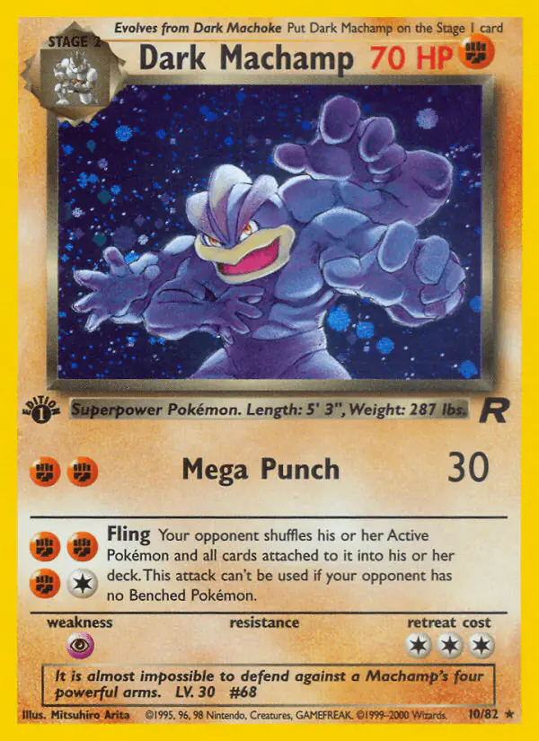 Carta Dark Machamp 10/82 de Team Rocket