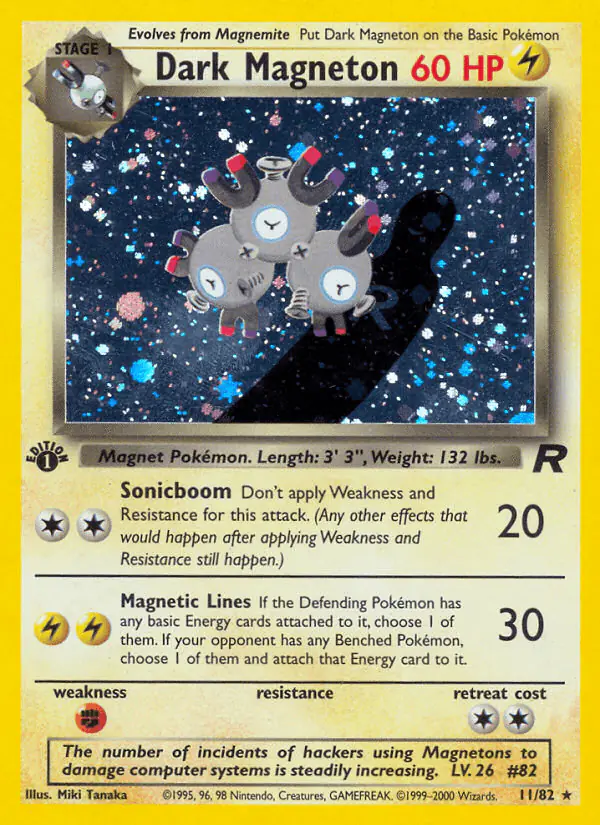 Carta Dark Magneton 11/82 de Team Rocket