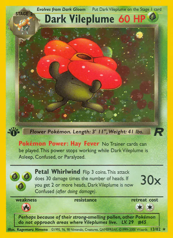 Carta Dark Vileplume 13/82 de Team Rocket