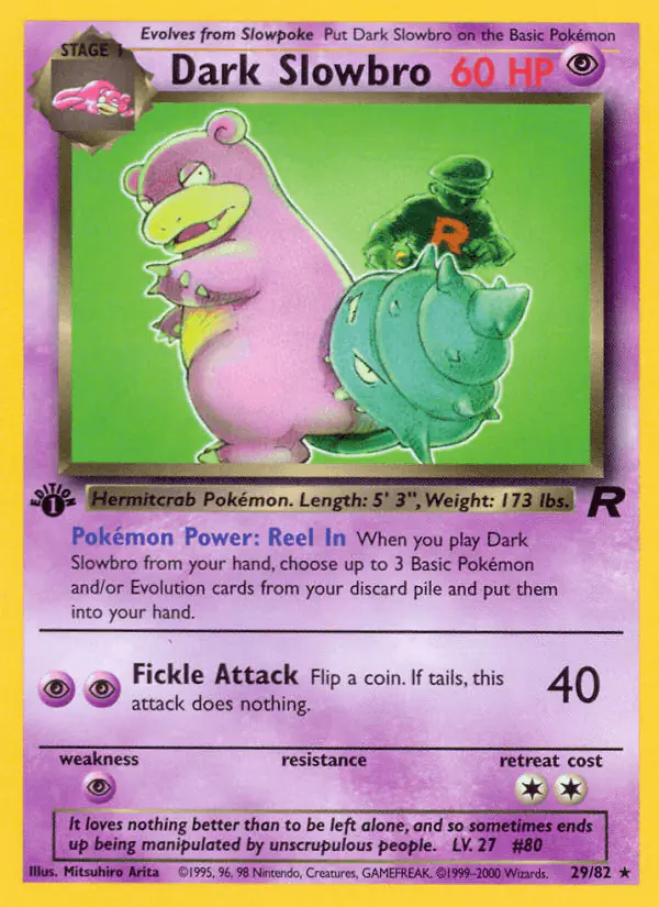 Carta Dark Slowbro 29/82 de Team Rocket
