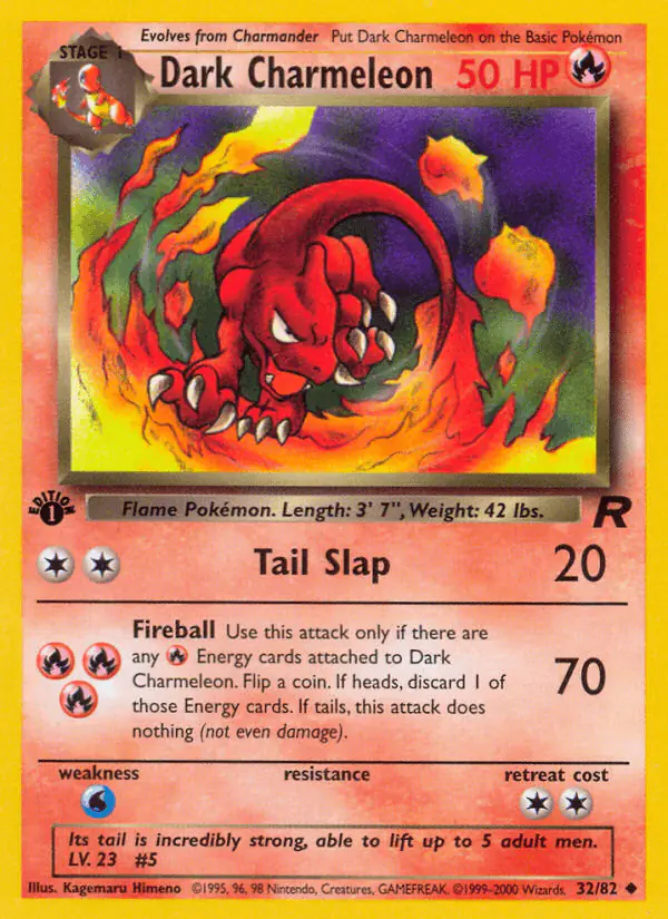 Carta Dark Charmeleon 32/82 de Team Rocket