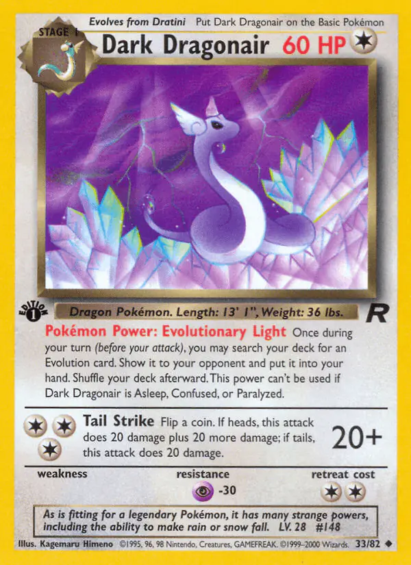 Carta Dark Dragonair 33/82 de Team Rocket