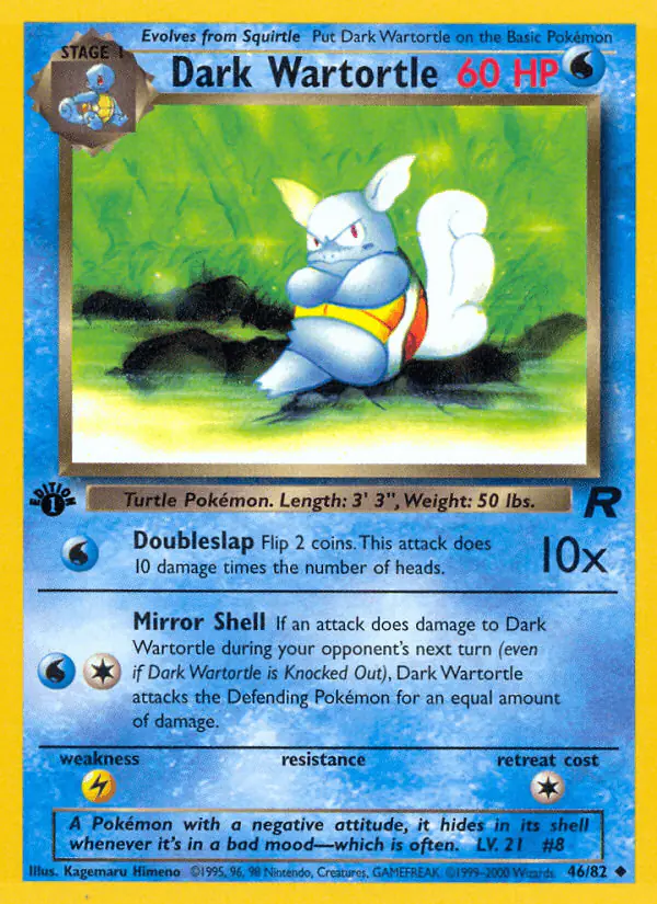 Carta Dark Wartortle 46/82 de Team Rocket