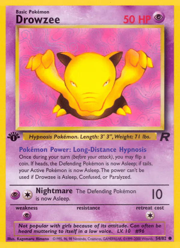 Carta Drowzee 54/82 de Team Rocket