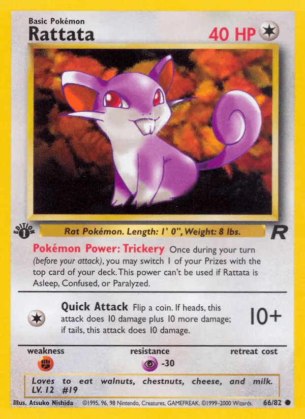 Carta Rattata 66/82 de Team Rocket