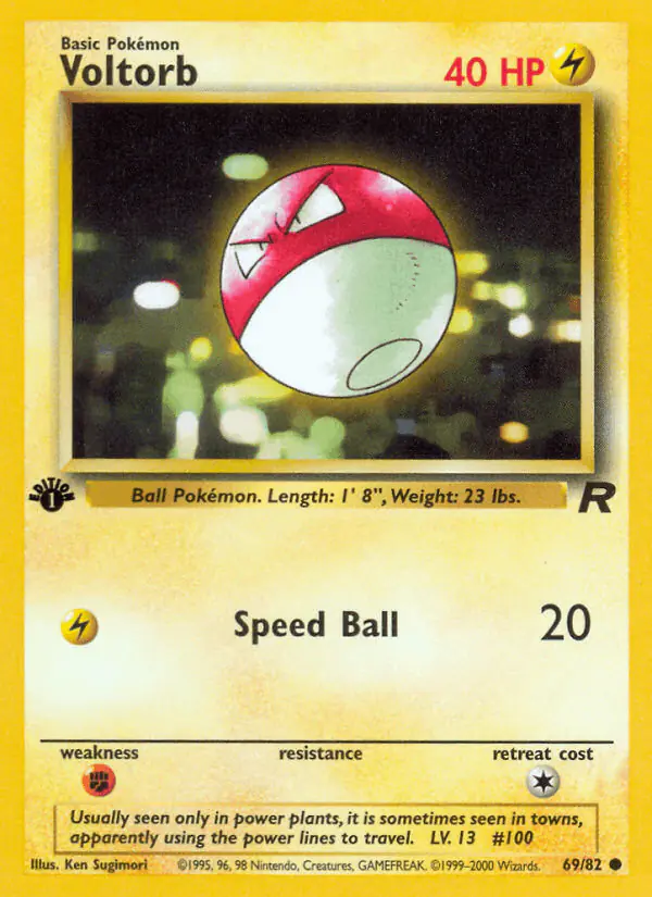 Carta Voltorb 69/82 de Team Rocket