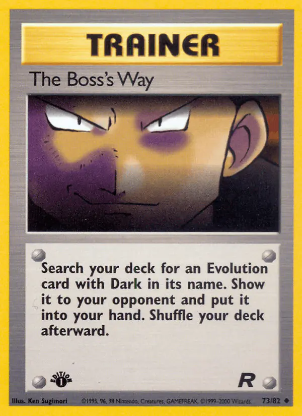 Carta The Boss's Way 73/82 de Team Rocket