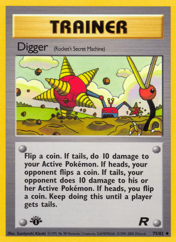 Carta Digger 75/82 de Team Rocket