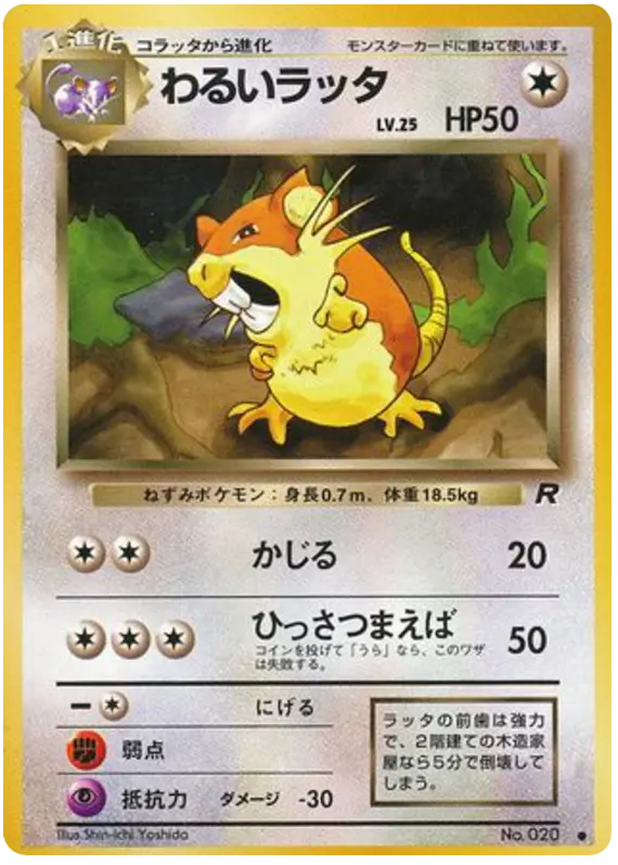 Carta わるいラッタ 46/65 de ロケット団